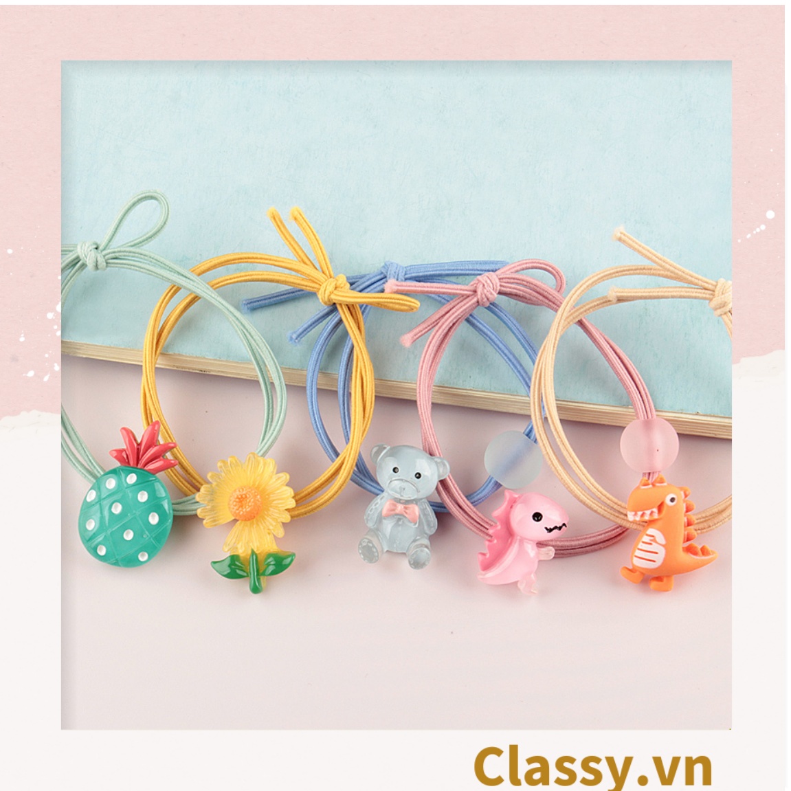01 dây cột tóc dạ quang phát sáng hình động vật thạch jelly bền chắc giá rẻ, nữ tính PK629