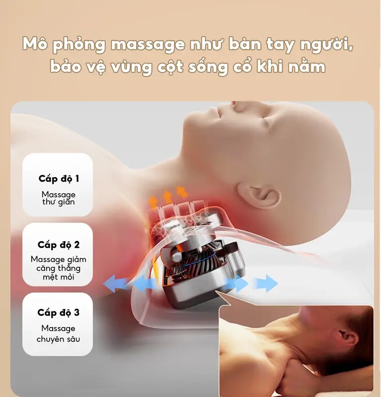 [Tặng củ sạc + cáp sạc] Gối Massage Cổ Vai Gáy Không Dây GDV S8 Ruột Gối Bằng Cao Su Non Loại 20 Bi Dùng Pin Sạc - Màu Ngẫu Nhiên - Hàng Chính Hãng