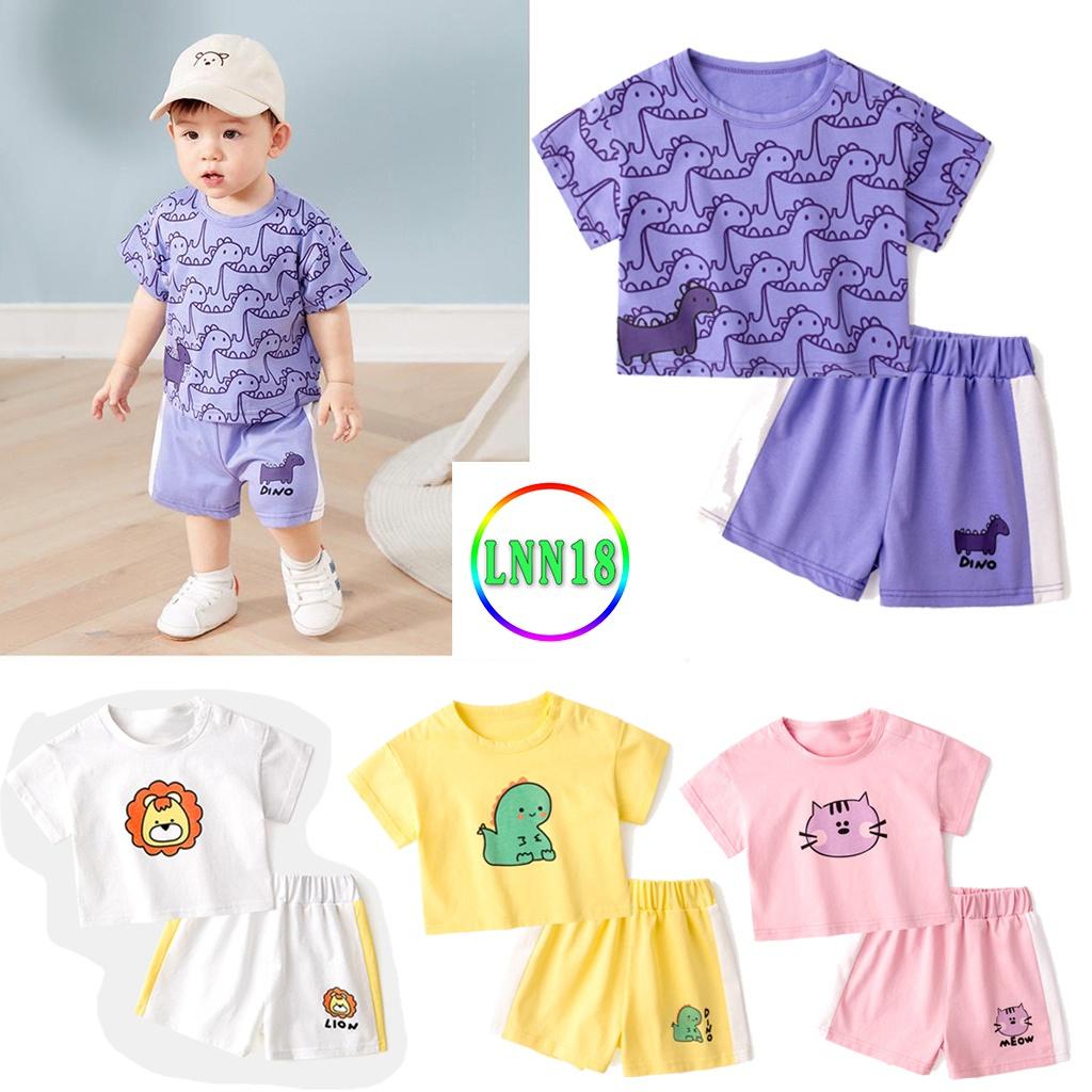 Bộ Cộc Tay Cho Bé LNN18 Đồ Bộ Thun Lạnh Cao Cấp Mềm Mịn Thoáng Mát, Dễ Chịu, Thoải Mái Cho Bé