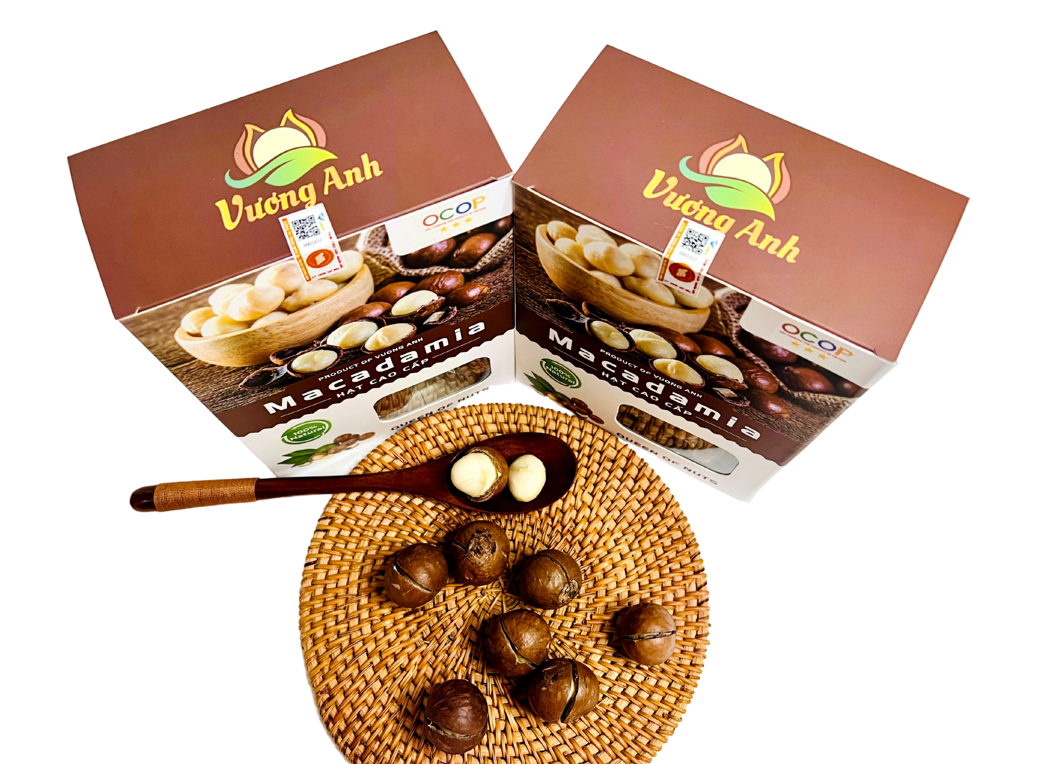Macca sấy lạnh cao cấp Vương Anh hộp giấy 500g