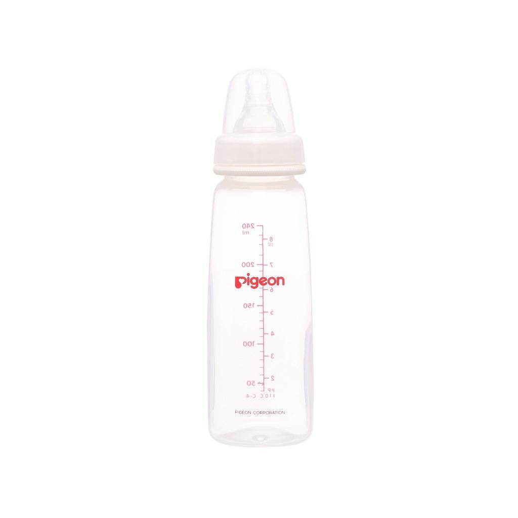 Bình sữa cho bé Pigeon vuông 240ml - Hàng Chính Hãng