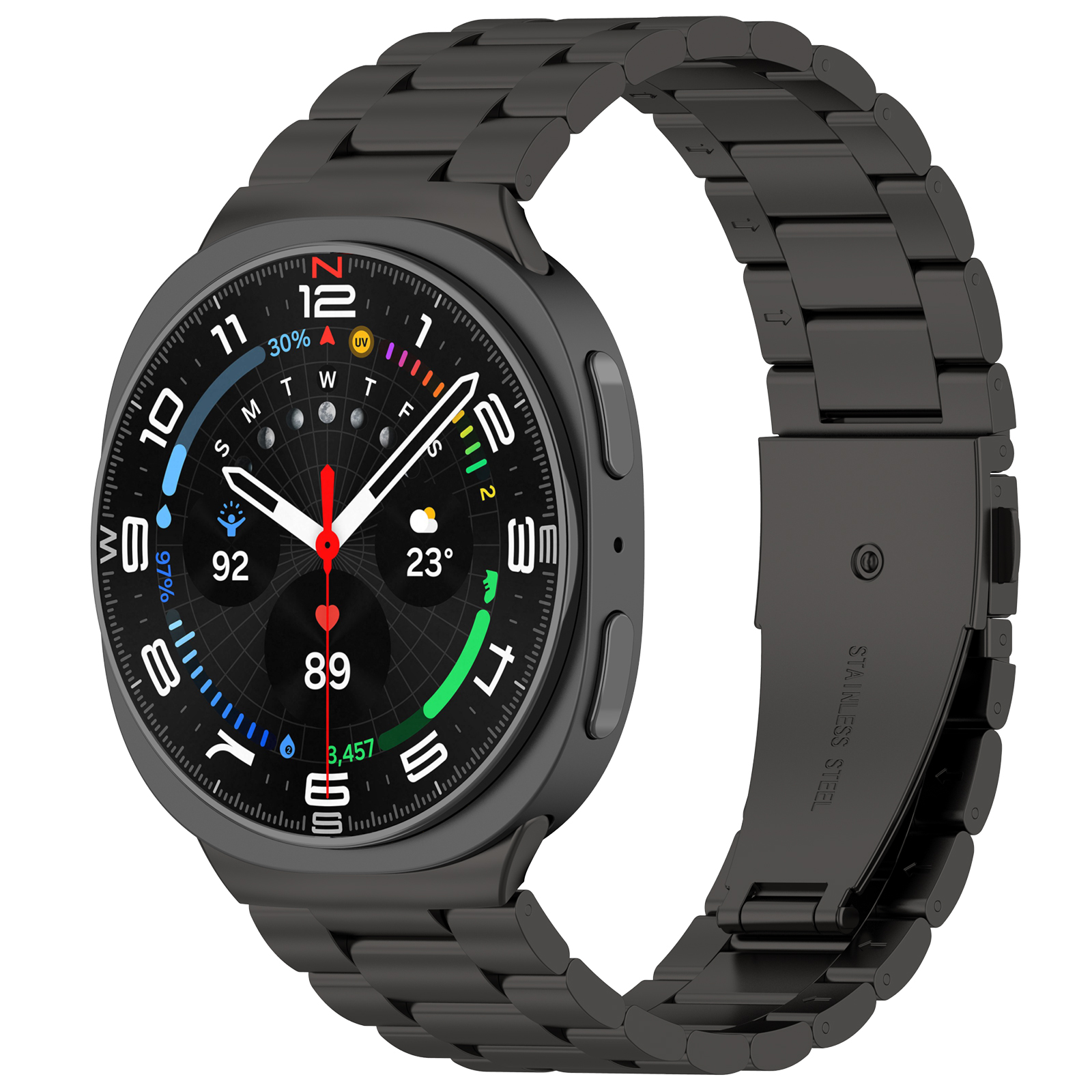 Dây Thép cho Samsung Galaxy Watch8 40mm / 44mm & Galaxy Watch8 Classic 46mm - Hàng Chính Hãng