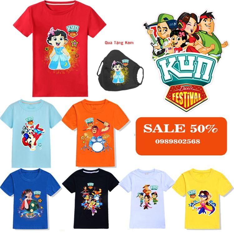Áo thun trẻ em gia đình nhà kun nhiều mẫu hót độc quyên, TẶNG kèm bịt mặt kun