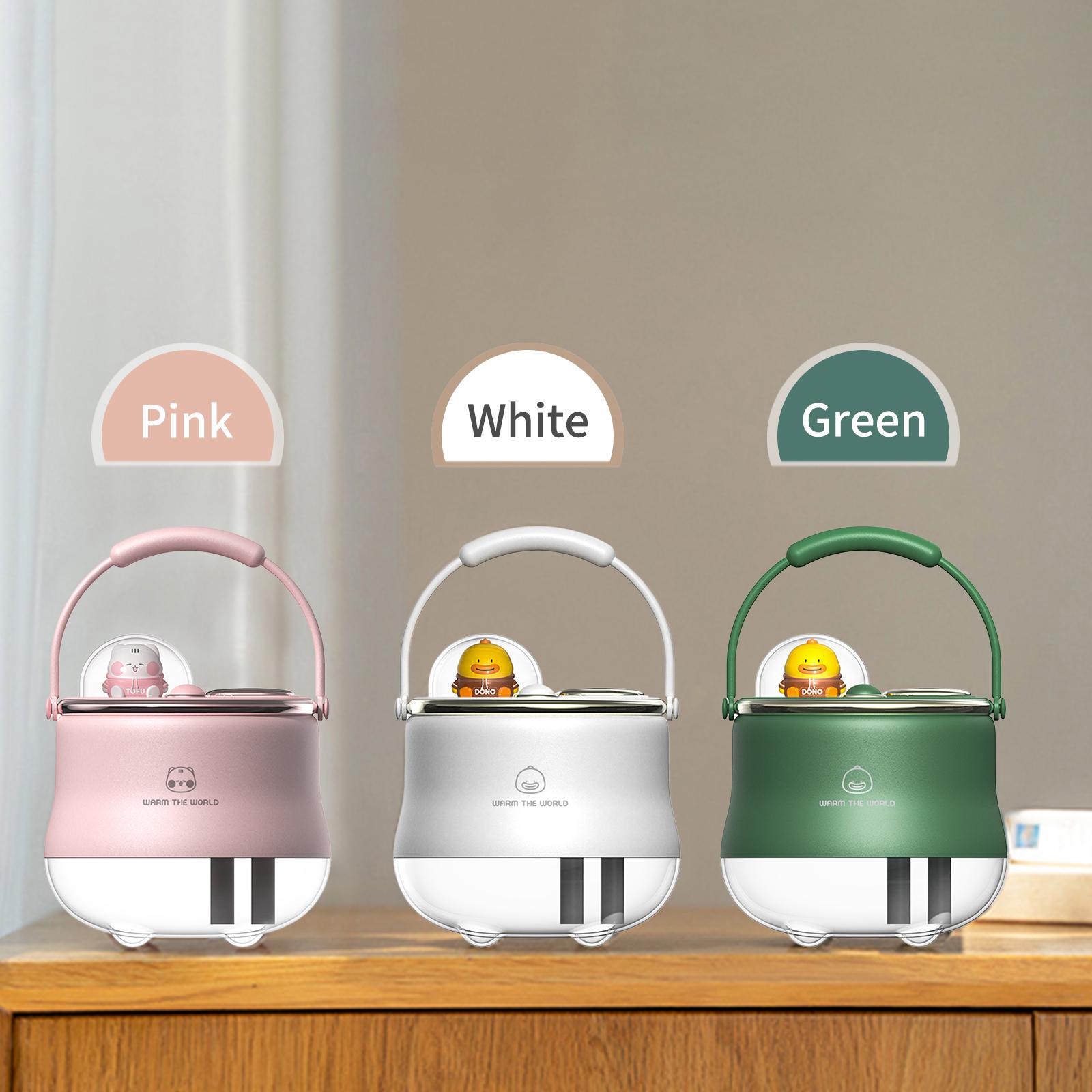 Máy Tạo Độ Ẩm Phun Đôi 400Ml Với Ánh Sáng Trắng Ấm