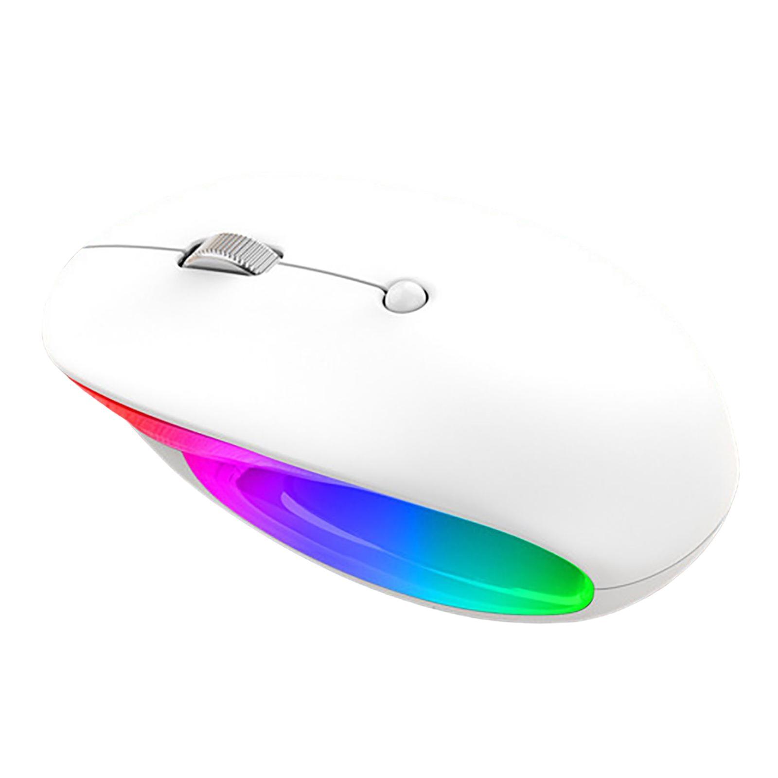 Wireless Bluetooth Mouse BT5.1 2.4GHz LED Lights with USB Receiver for PC Laptop Business