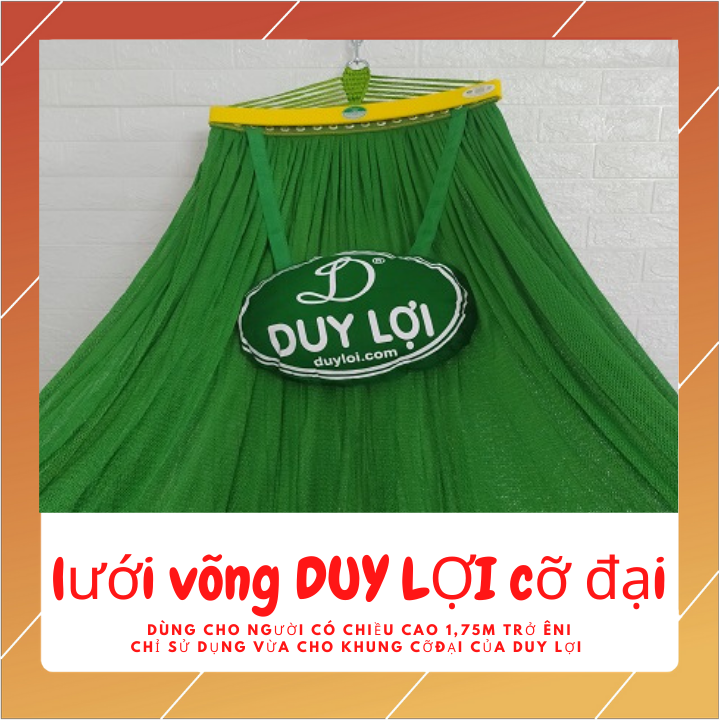 võng lưới Duy Lợi cỡ đại chính hãng-quà tặng 10 móc áo Duy Lợi