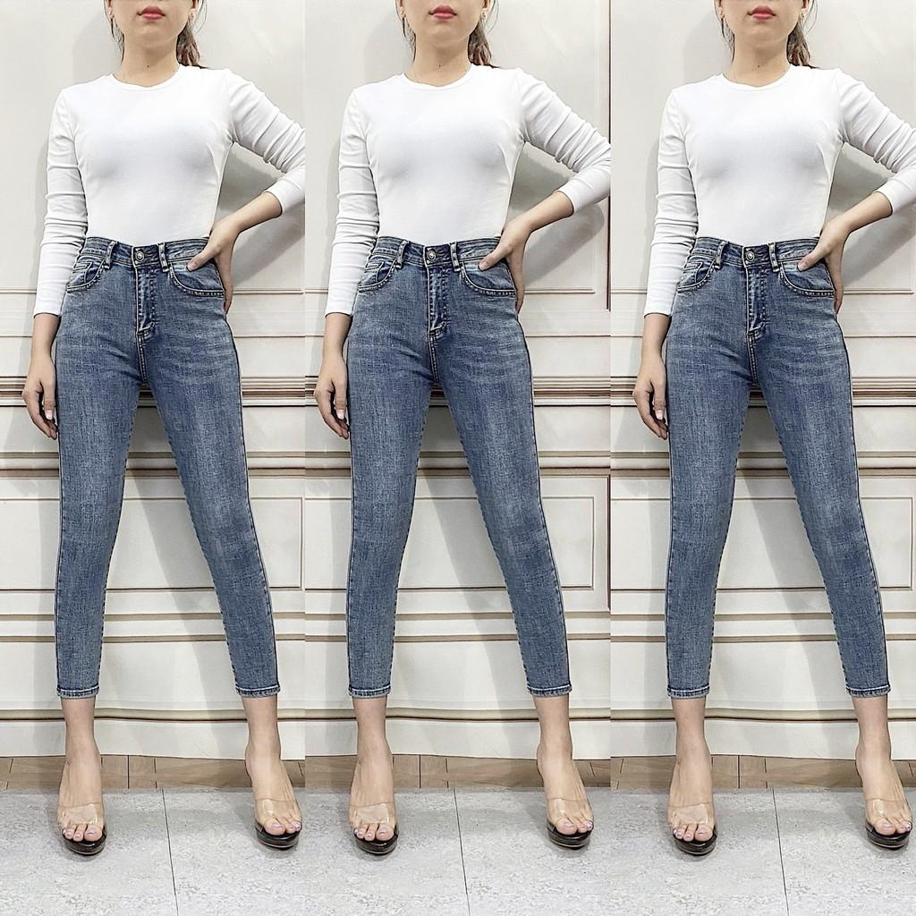 Quần jeans nữ lưng cao lửng 70cm/ L0158x