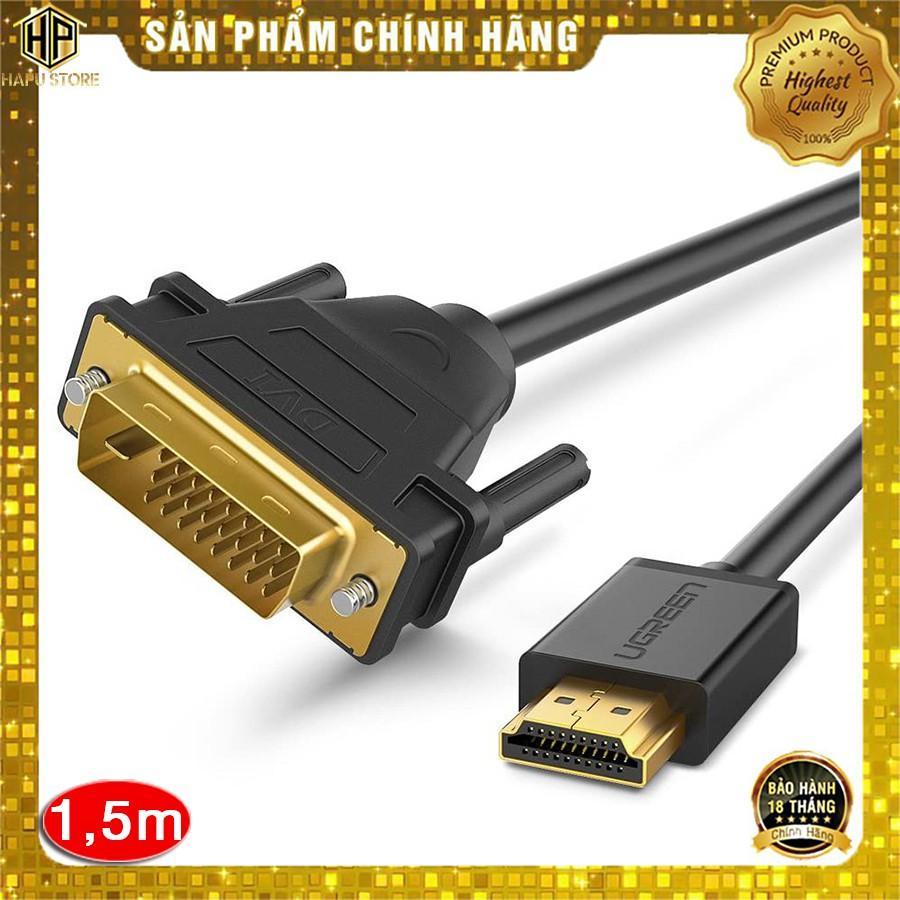 Ugreen 30116 - Cáp chuyển đổi HDMI sang DVI-D 24+1 dài 1m chính hãng -Hàng Chính Hãng