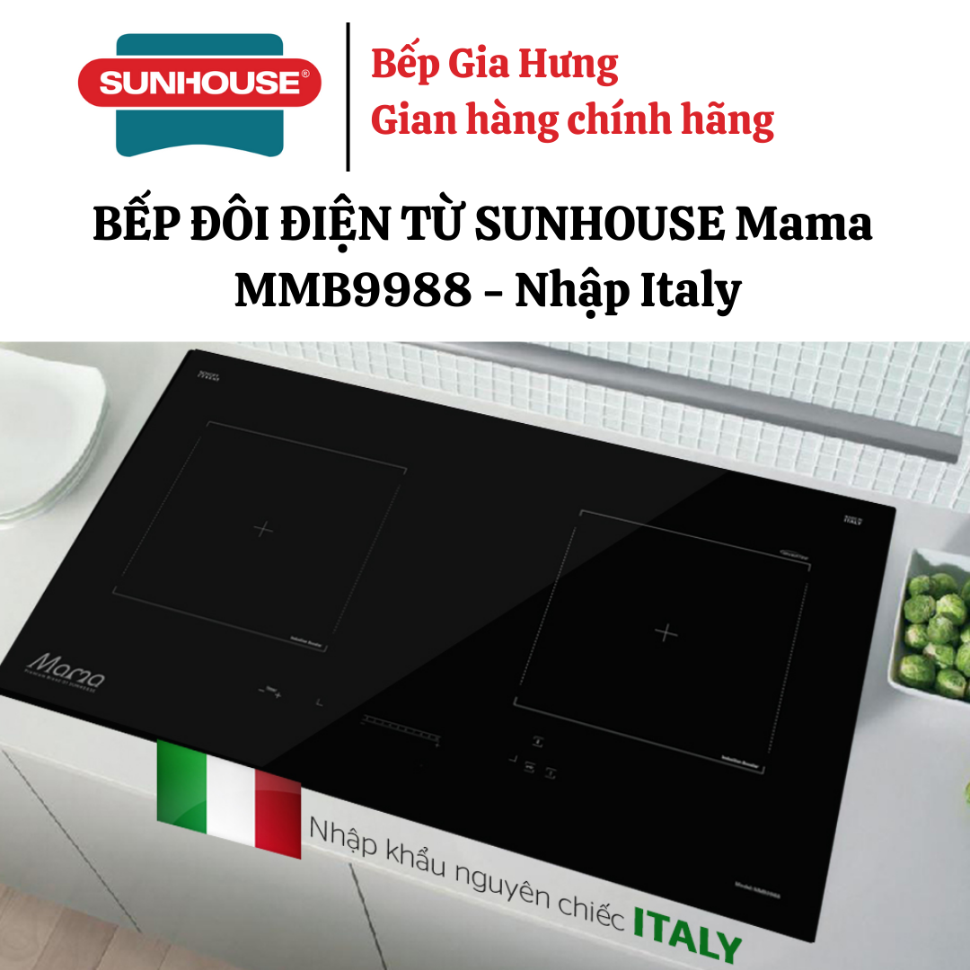 BẾP ĐÔI ĐIỆN TỪ SUNHOUSE MMB9988 nhập Ý - Hàng chính hãng