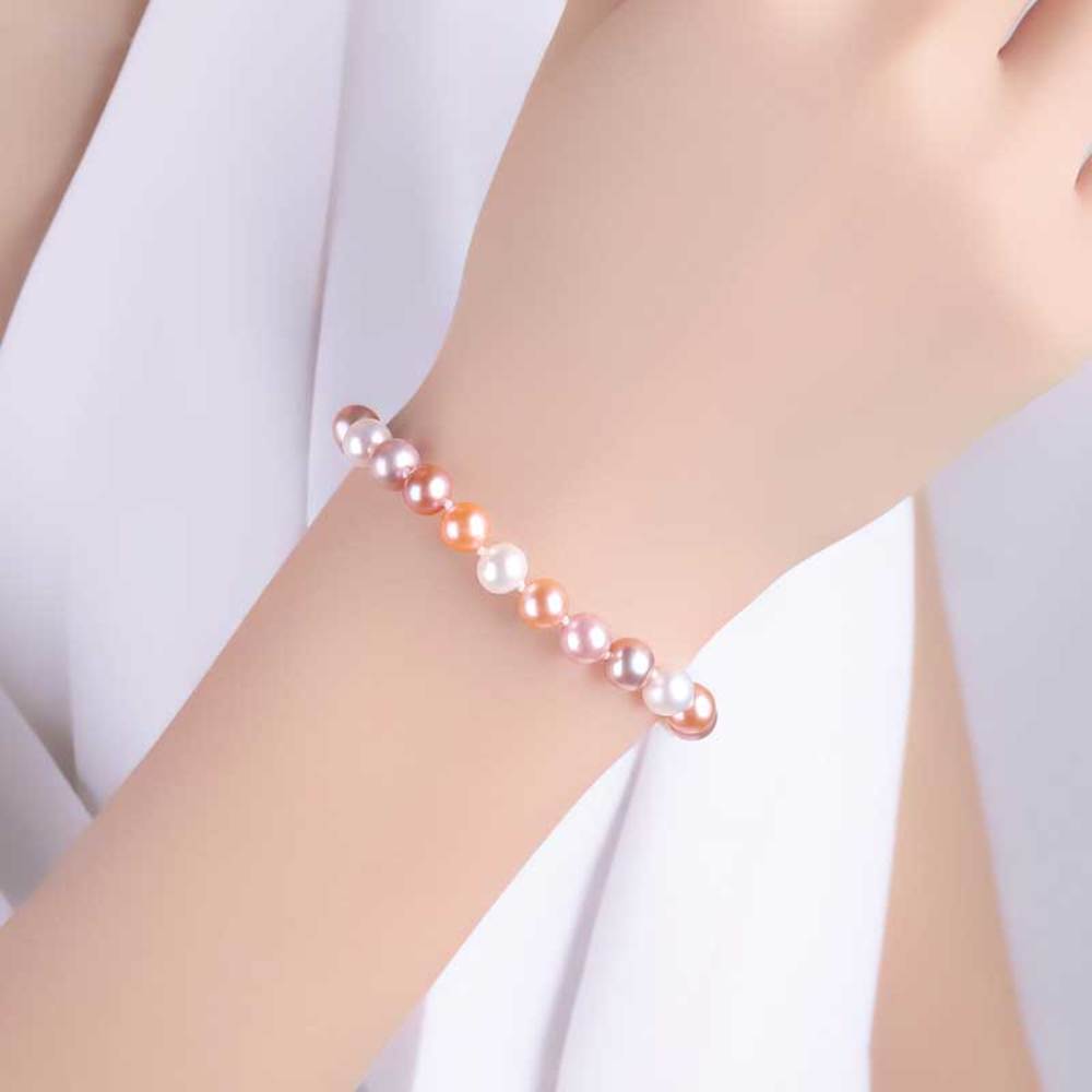 Vòng Tay Ngọc Trai Nước Ngọt Thiên Nhiên Cao Cấp - Sắc Màu Tình Yêu - Trang Sức Cô Tấm - COLORFUL PEARL - CTJ3810