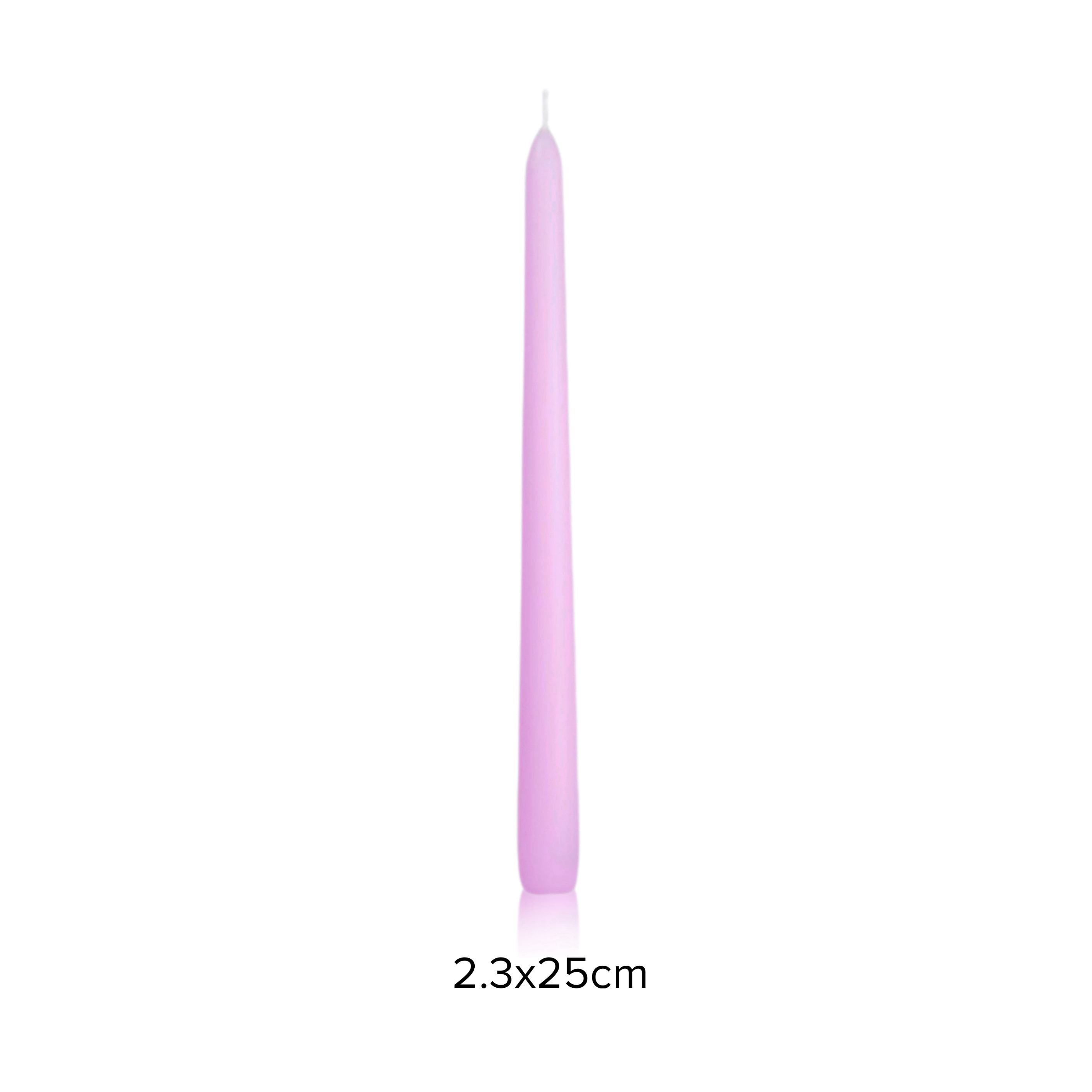 [Hộp 6 nến] Nến thơm taper Eden Candle FTRAMART EDC2331 (Tím phấn), cao 25 cm, phù hợp tất cả các chân nến theo tiêu chuẩn nến taper