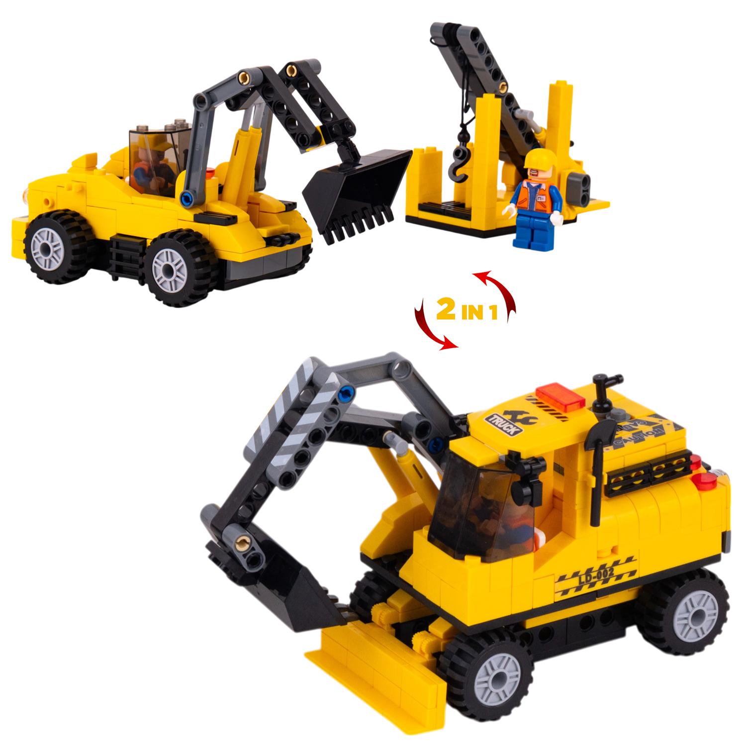 Đồ Chơi Lắp Ráp Máy Xúc Đào Thủy Lực 2 Trong 1 - Hydraulic Excavator - Toys&amp;Joys 8632 (268 Mảnh Ghép)