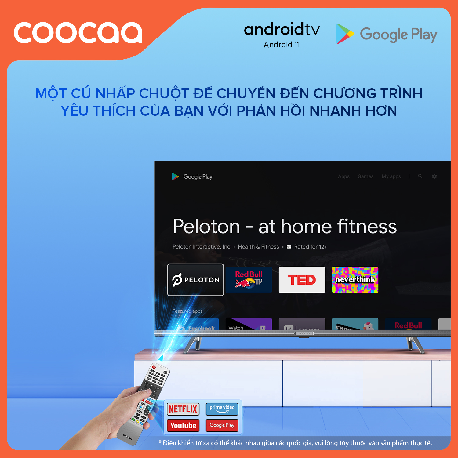 SMART TV Coocaa 40 inch - Android 11 TV Wifi Viền mỏng - Model 40S7G - Hàng chính hãng