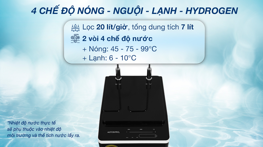 [MIỄN PHÍ LẮP ĐẶT] Máy lọc nước Mutosi Hydrogen Pro Plus Ion Kiềm MP-F081-HC4H5 hàng chính hãng