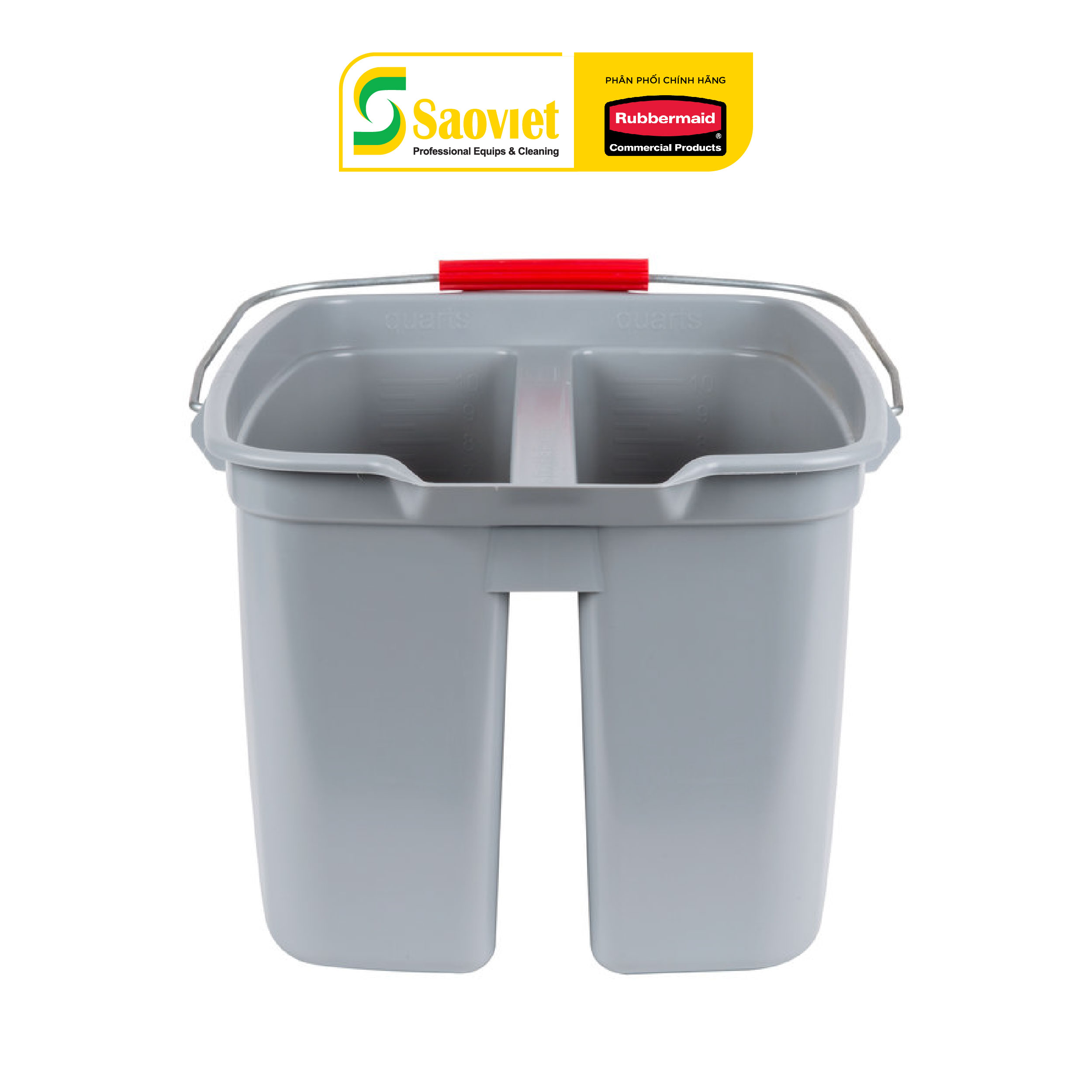 Thùng Nhựa Đựng Đồ 2 Ngăn Rubbermaid - SKU: FG262888GRAY | SAOVIETCO