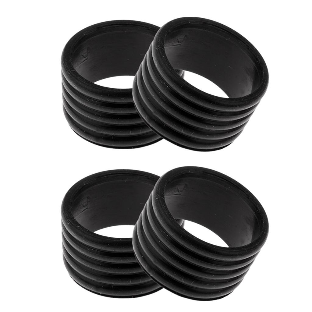 4 Pieces Racket Handle's Ring Tennis Racquet Band Overgrip Protector Black