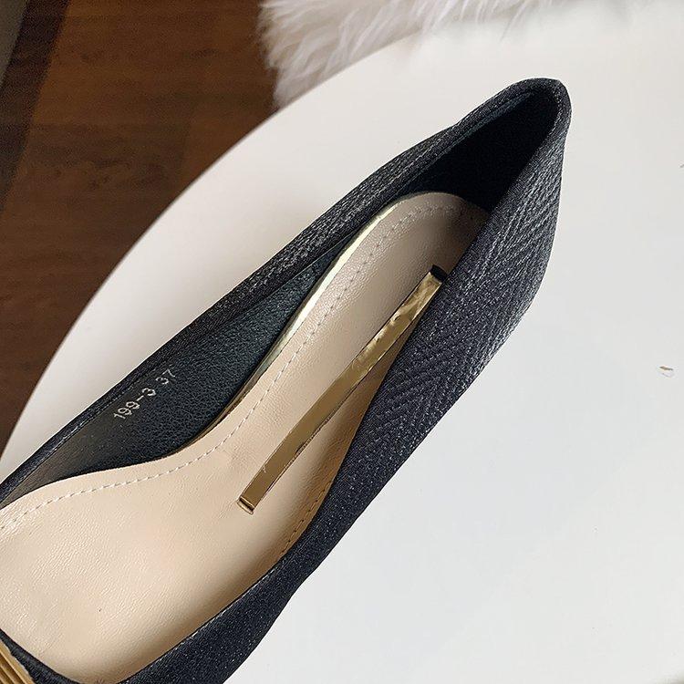 Giày Cao Gót Mũi Nhọn Màu Trơn Thời Trang Cho Nữ