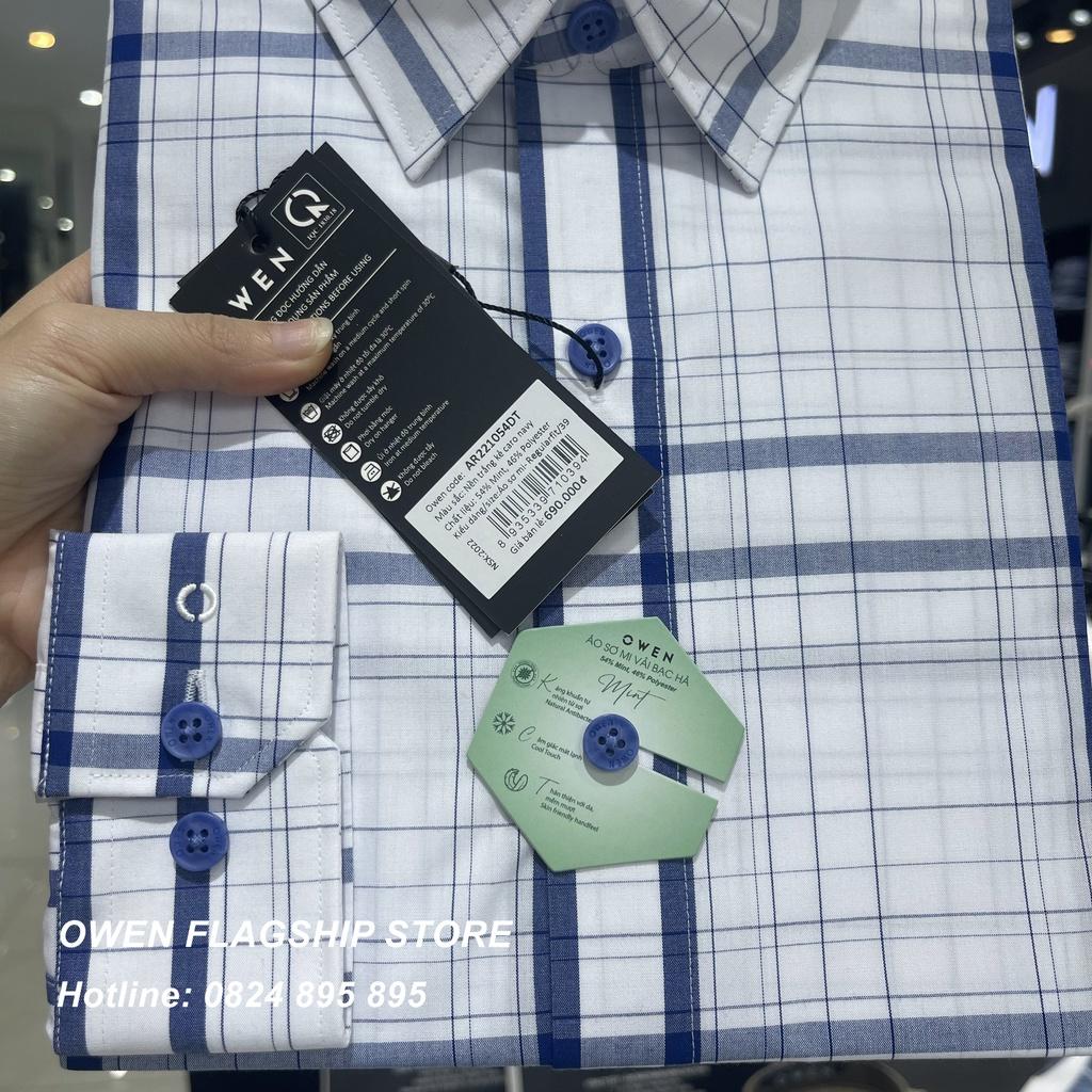 Áo Sơ mi Owen nam dài tay dáng Regular sợi Bạc Hà mềm mịn mát Mã AR221054DT