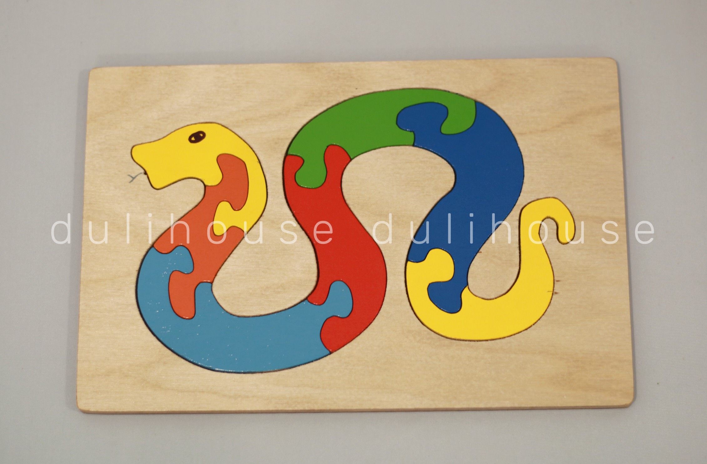 Đồ chơi gỗ cao cấp Tranh ghép hình con rắn - Hỗ trợ bé nhận biết màu sắc, phát triển tư duy logic, khám phá thế giới động vật, sản xuất tại Việt Nam