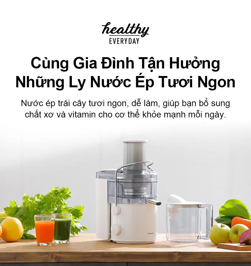 Máy ép trái cây Panasonic MJ-CB100WRA - Hàng Chính Hãng