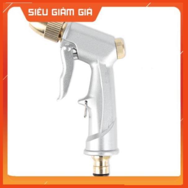 Bộ dây vòi xịt nước rửa xe, tưới cây . tăng áp 3 lần, loại 15m 206701 đầu đồng,cút đồng+ tặng mở chai