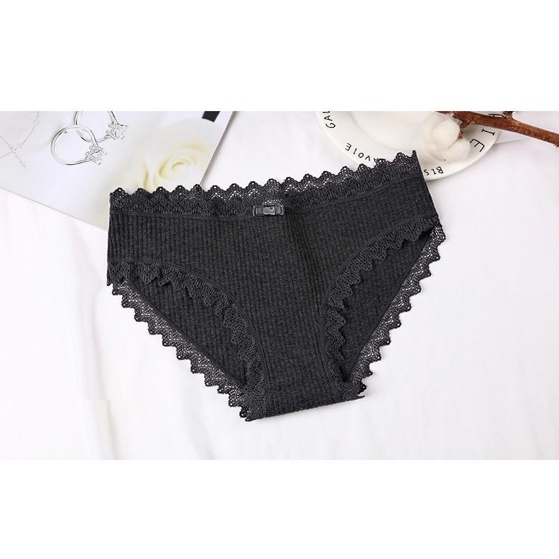 Quần lót nữ sợi bông viền ren