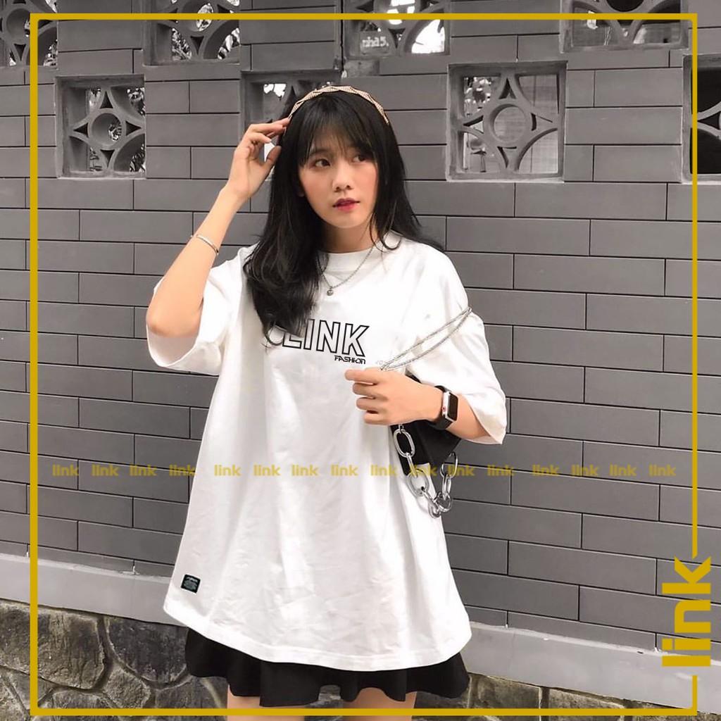 Áo thun LINK FASHION phong cách hàn quốc tay lỡ unisex