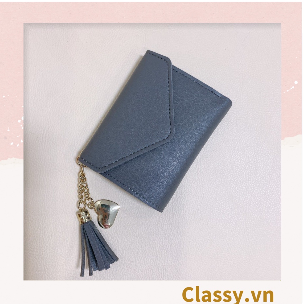 Ví nữ Classy mini cao cấp ngắn cute dễ thương nhỏ gọn bỏ túi thời trang