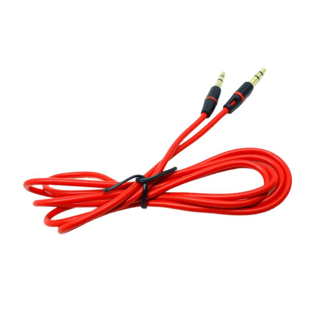 3.5mm Male To Male Stereo Auxiliary Aux Cable Red