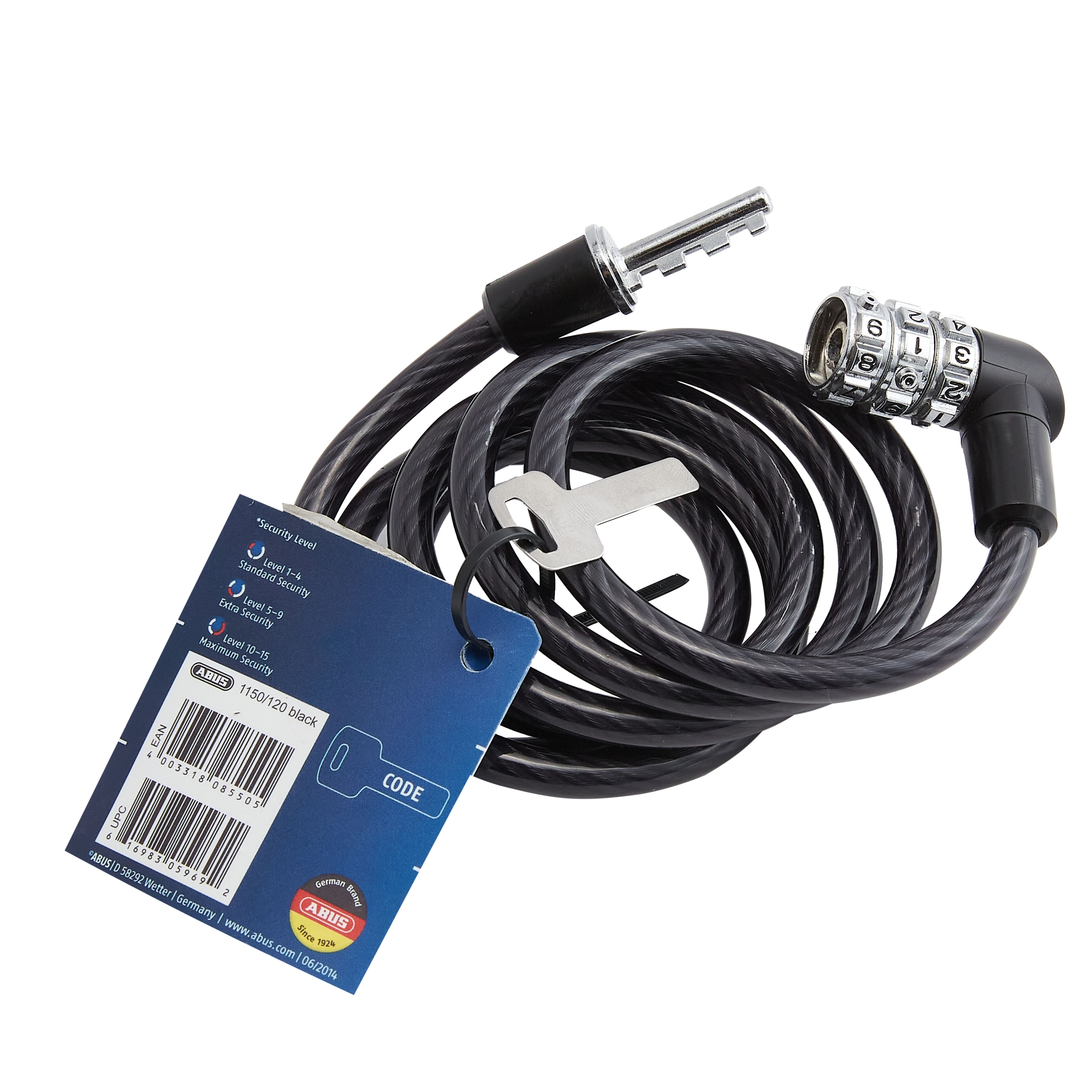Khóa dây ABUS 1150 màu đen