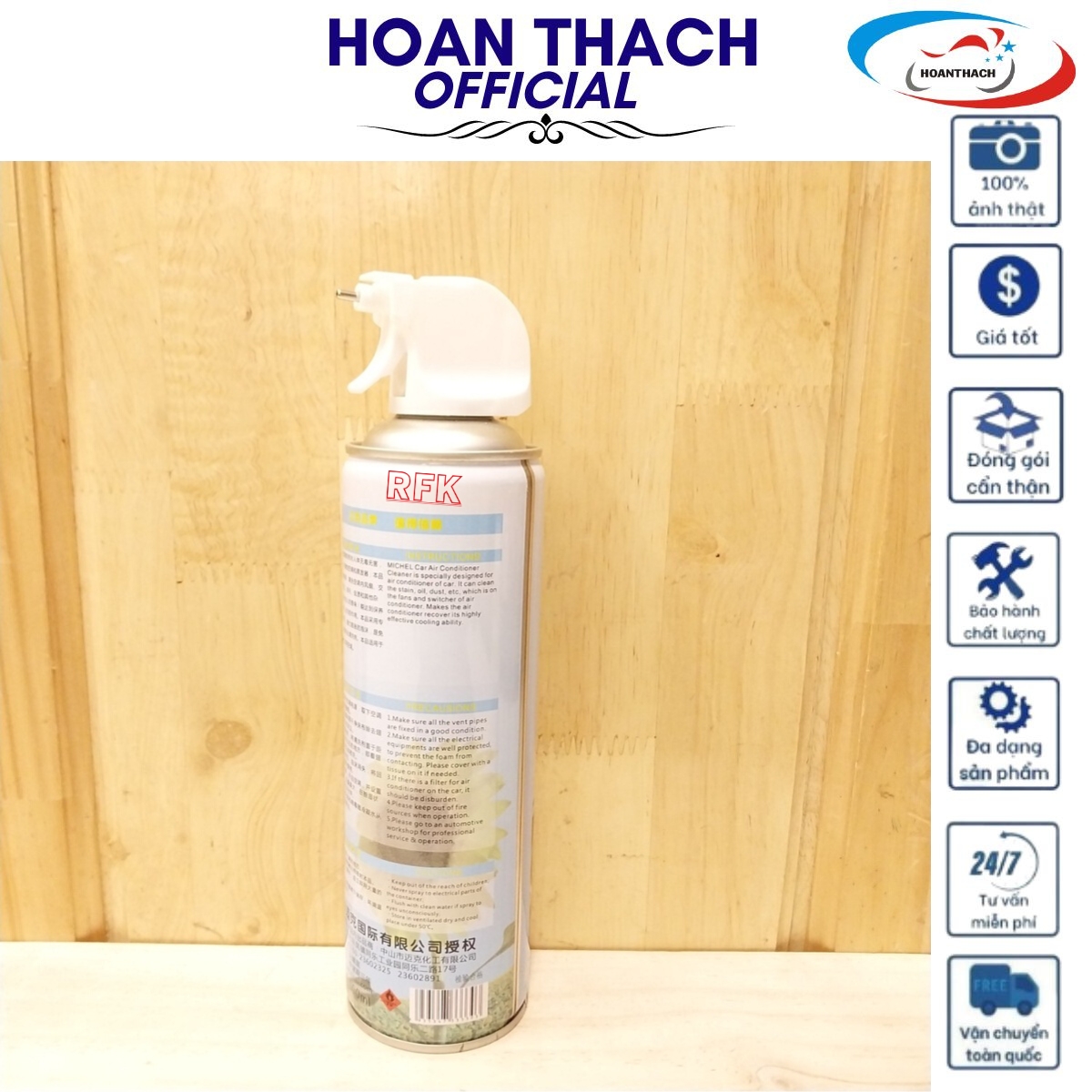 Chai Vệ Sinh Điều Hòa Michel Air Conditioner Clear Dùng cho mọi dòng xe HOANTHACH SP019554