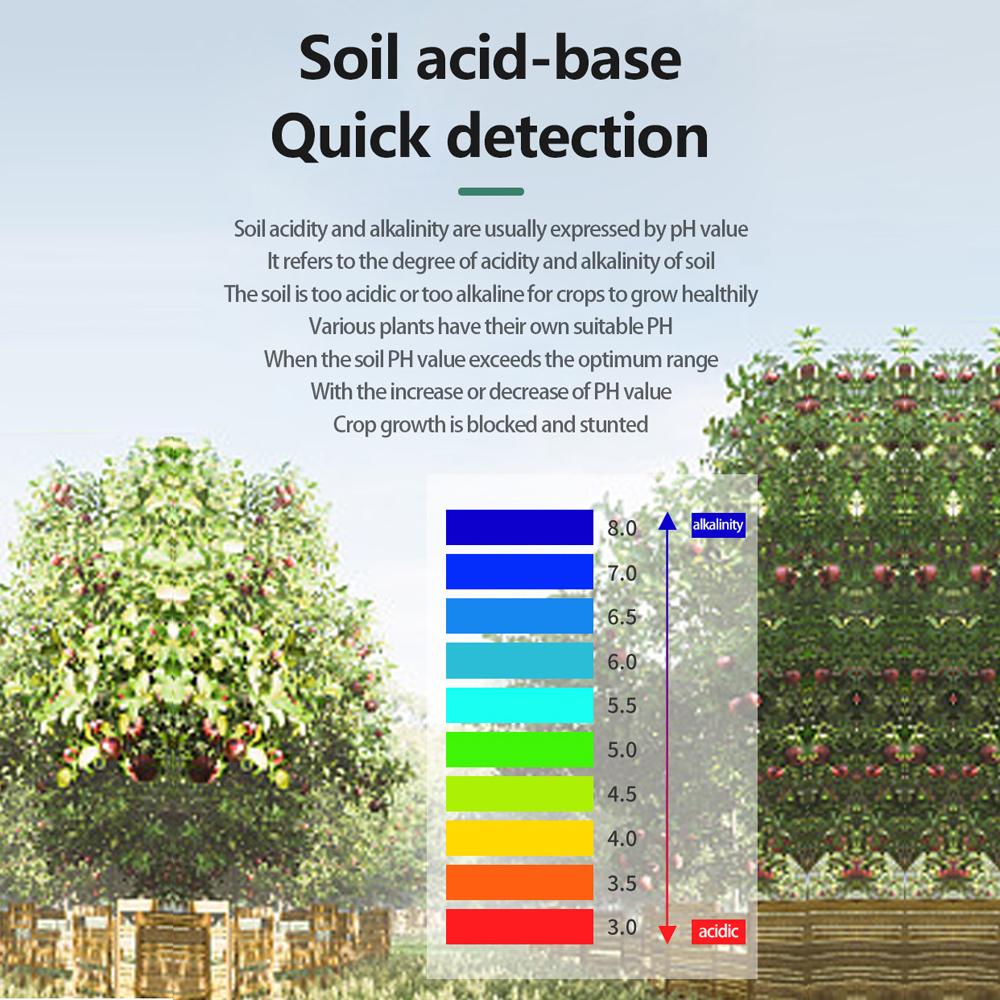 High Accurancy Soil PH Tester Soil Moisture/PH Testers Garden Planting Soil Detector Soil PH Test Tool Handheld Soil Detect Device