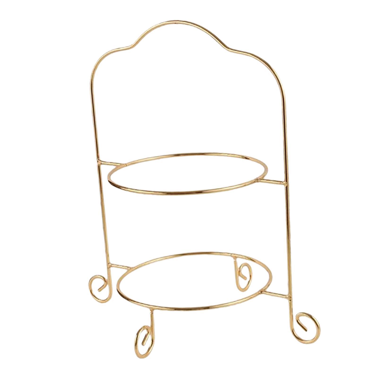 2 Tier Dessert Pastry Plate Rack Cookie Display Platter Scene Props Easy Access to Food for Birthday Parties Baby Showers