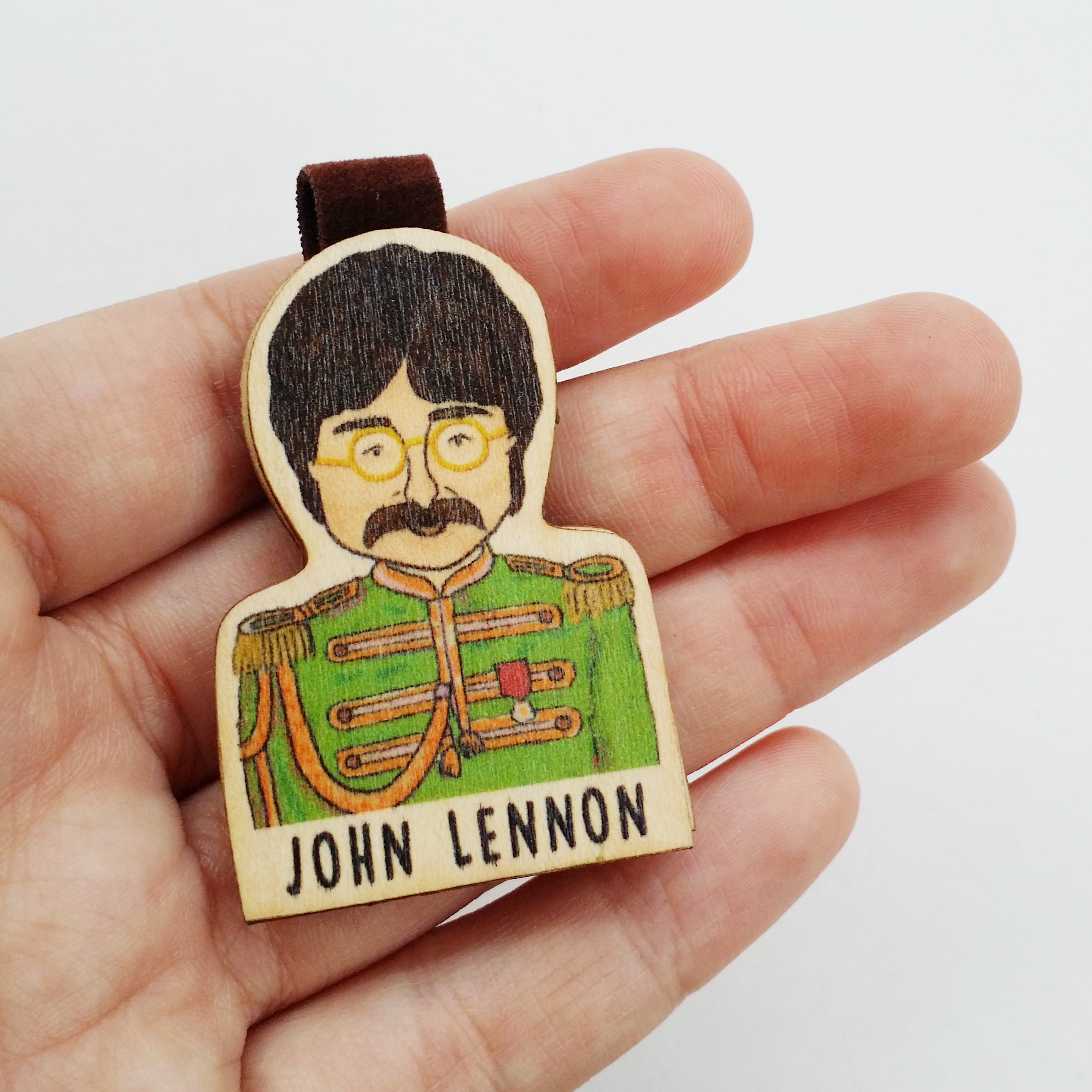 Bookmark gỗ nam châm John Lennon nhóm Beatles BO021
