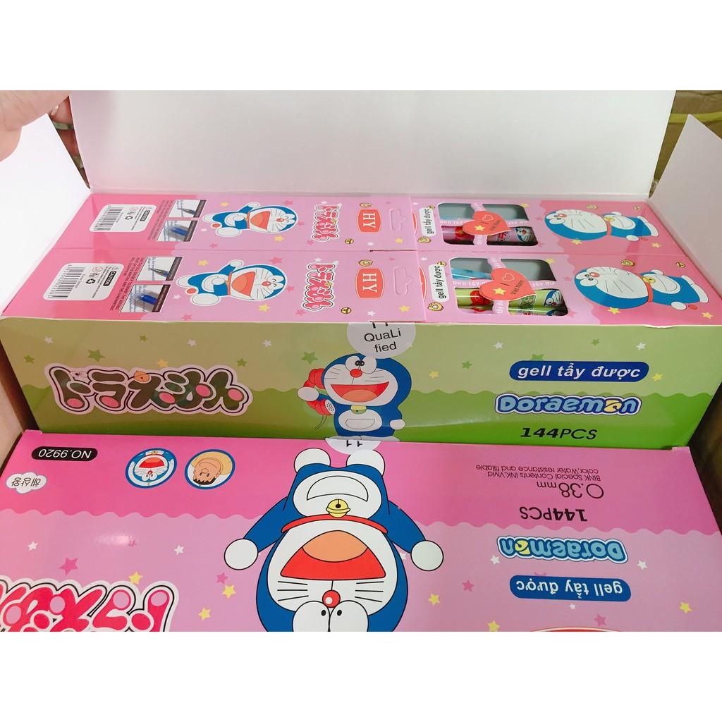 Combo 2 Hộp Bút bi xóa được mực Tím mẫu Doraemon - Hộp 12 cây