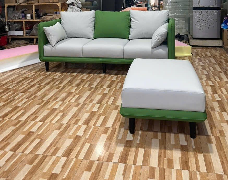 Sofa da chống mực bút bi Kích thước 2m2 x 1m5 Juno Sofa