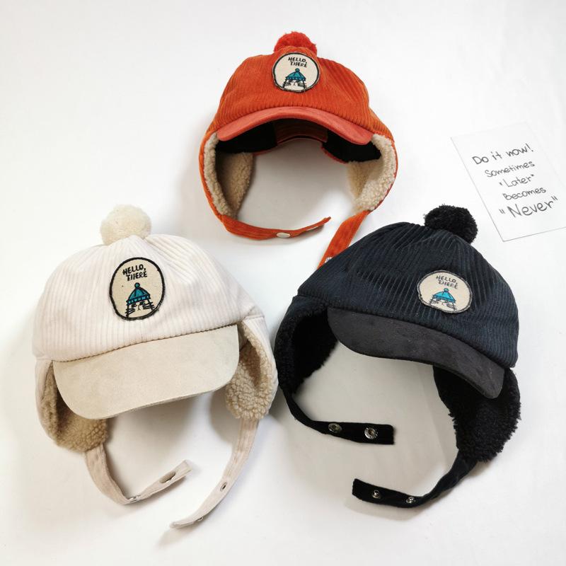 Bé Bé Trai Bé Gái Nón Mùa Đông Dày Plus Nhung Tai Ấm Cho Bé Sang Trọng Nón Lưỡi Trai Trẻ Em Beanies Cho 1-6y Trẻ Em Mũ Lưỡi Trai
