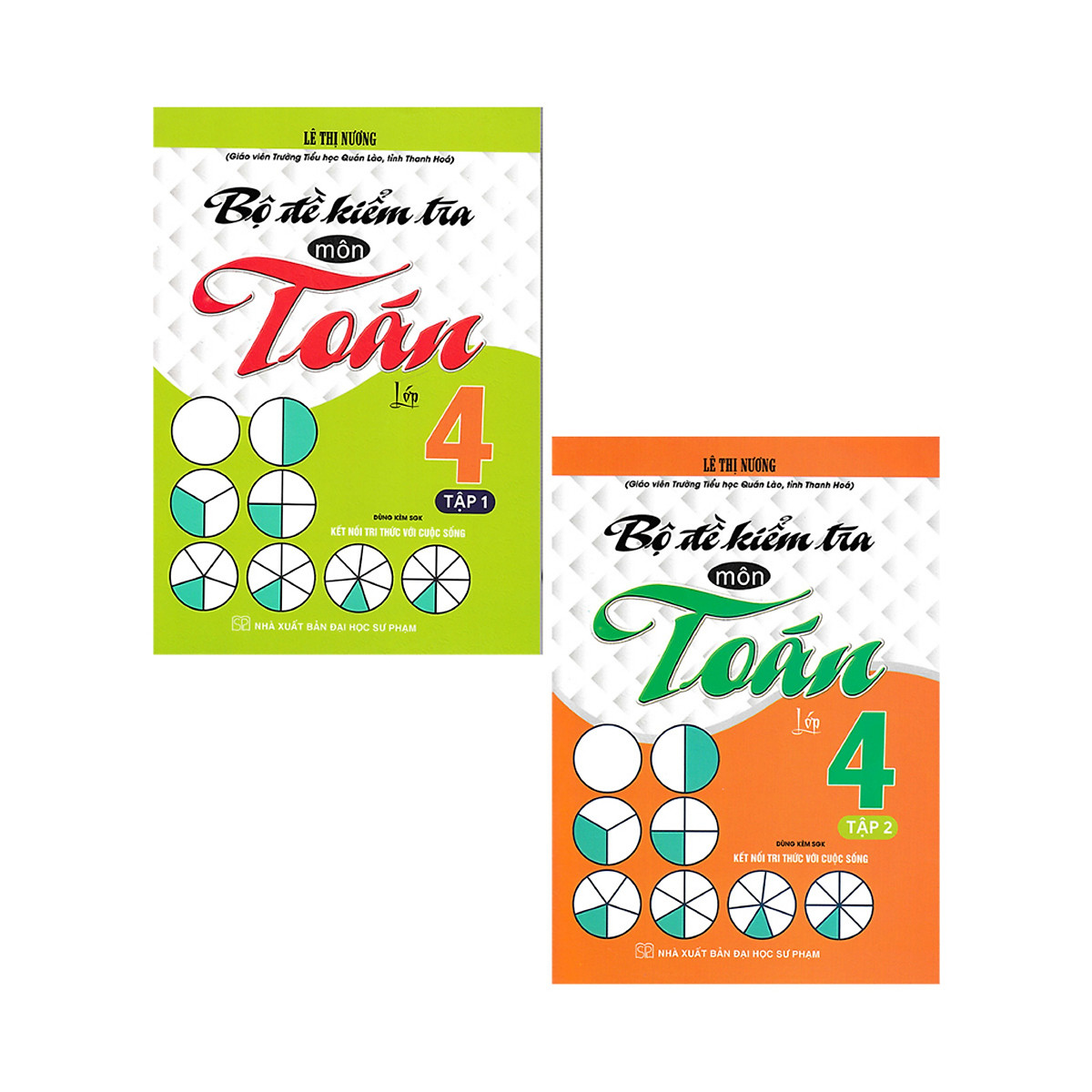 Sách - Combo Bộ Đề Kiểm Tra Môn Toán Lớp 4 Tập 1 + 2  MK