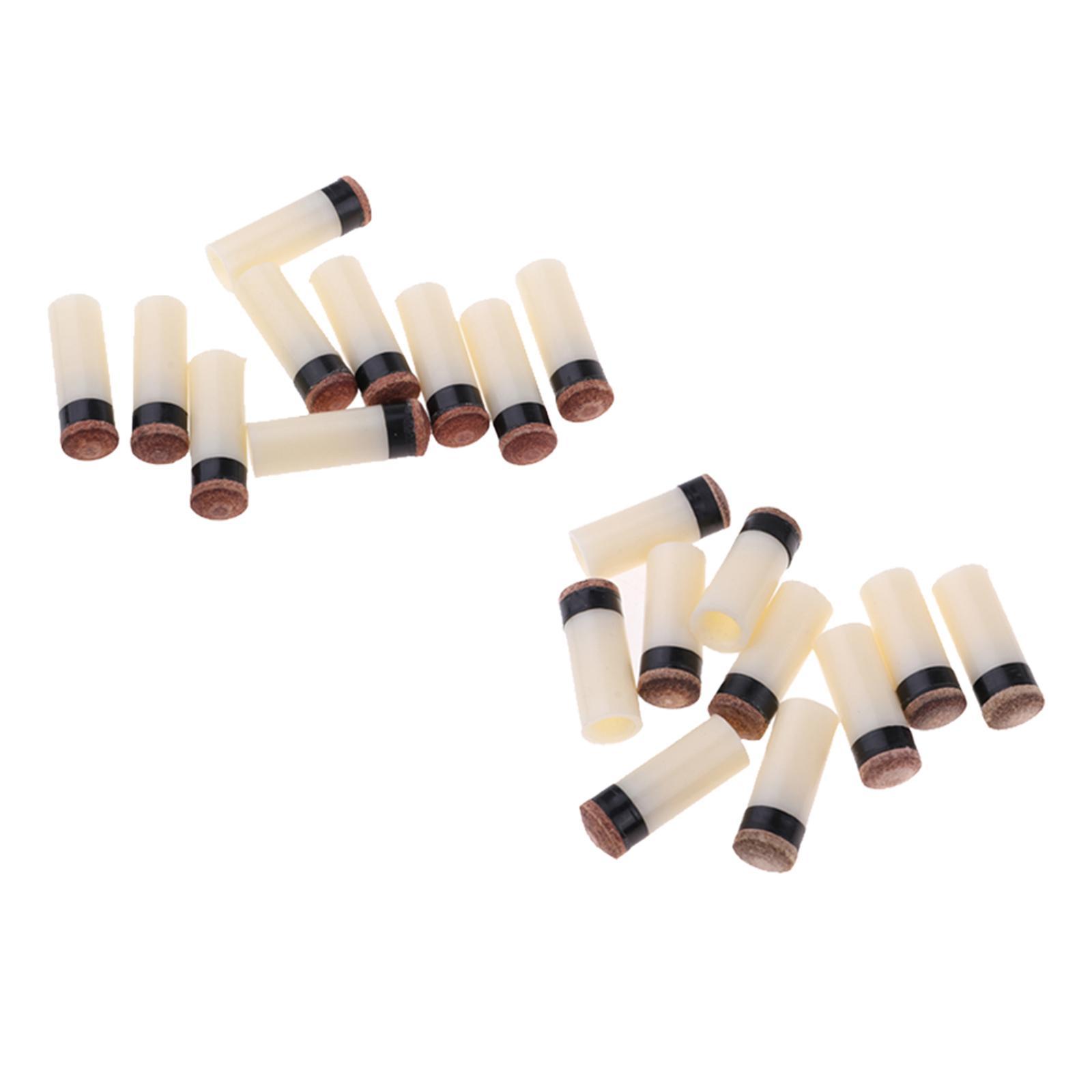 20 Pieces Slip-On Pool Billiard Cue Tips Snooker Stick Ferrules 11/12mm