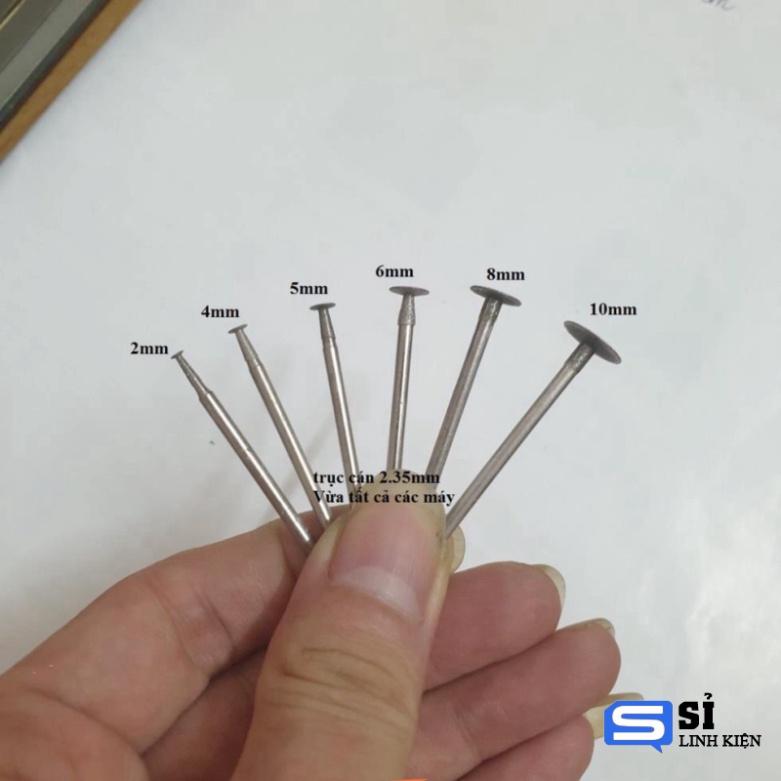 Đĩa cắt lưỡi câu hay lưỡi cắt khắc kim cương mini chân cán 2mm đầu cắt 2/3/4/6/8/10mm T gầy