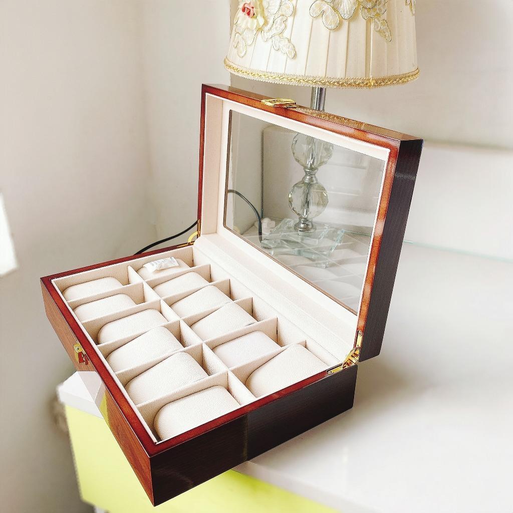 Hộp Đựng Đồng Hồ Bằng Gỗ 12 Ngăn Cao Cấp 009