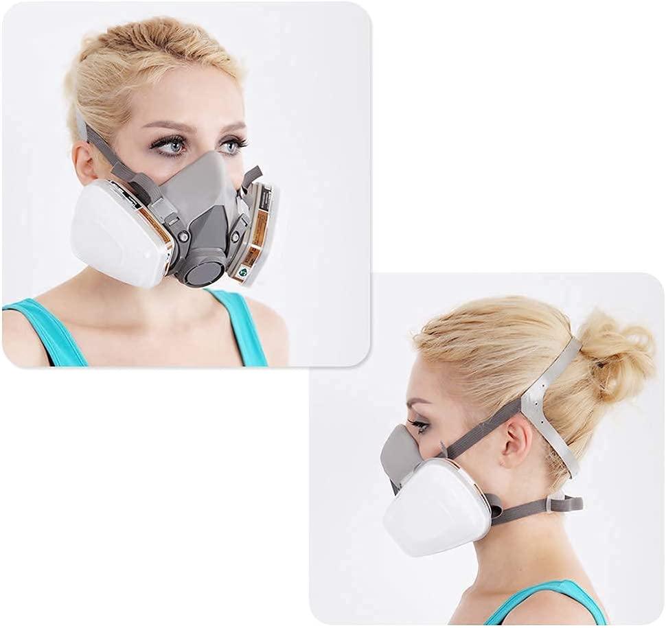 Mặt nạ bảo vệ hơi thở có thể tái sử dụng Bảo vệ khí Kính chống bụi với bộ lọc để sơn, bụi, hạt, đánh bóng, chà nhám, hàn, bảo vệ làm việc DIY