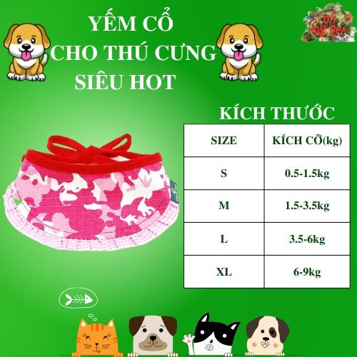 Yếm cổ cho thú cưng họa tiết siêu hot