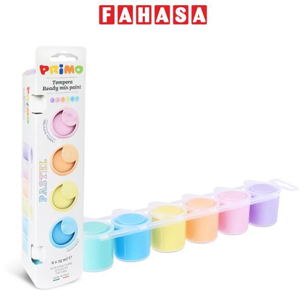 Bộ 6 Hũ Màu Pastel 25 ml - Có Thể Rửa Được - Primo 2534BRP6E