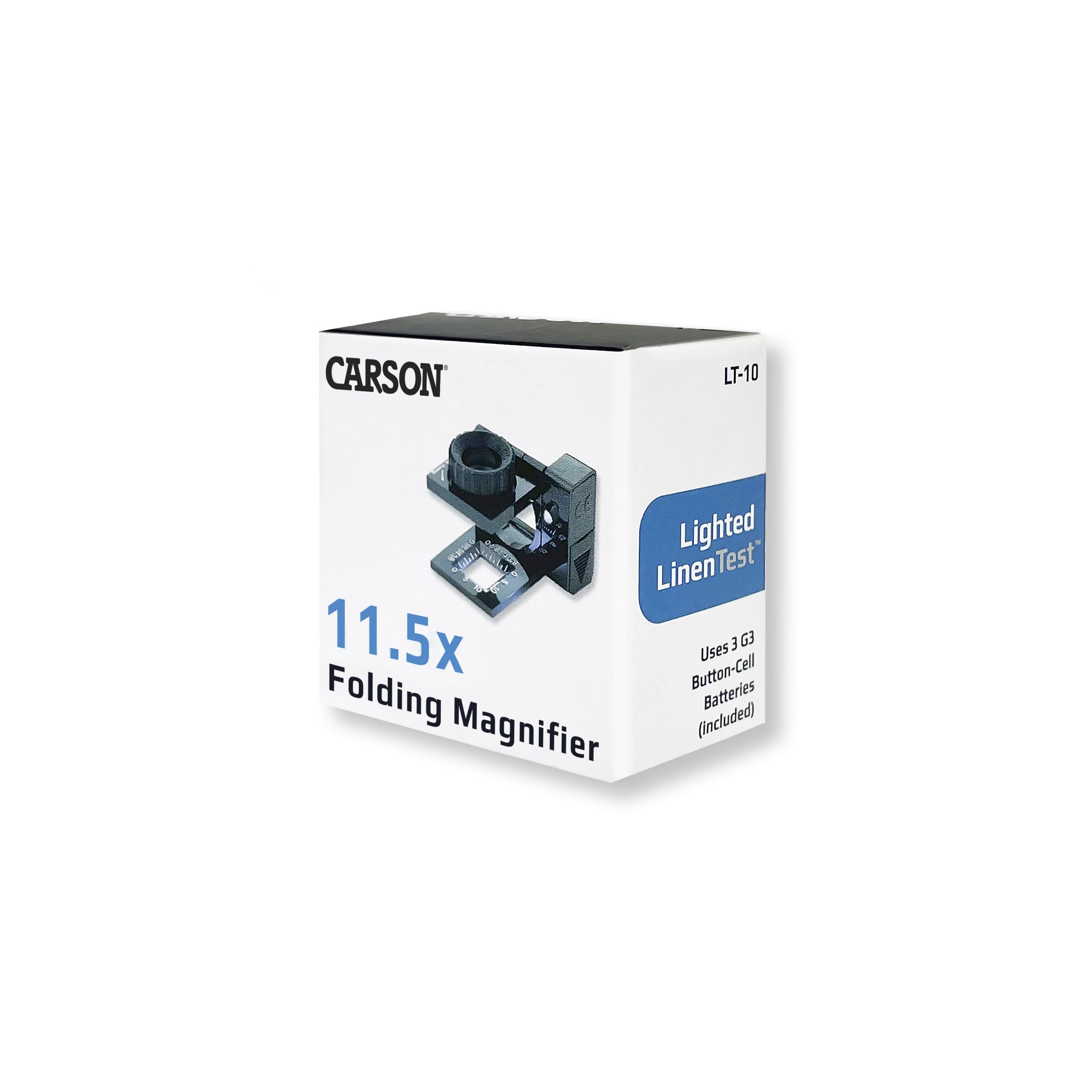 Kính lúp mini soi vải có thước đo Carson 11.5x (có đèn) LT-10 - Hàng chính hãng