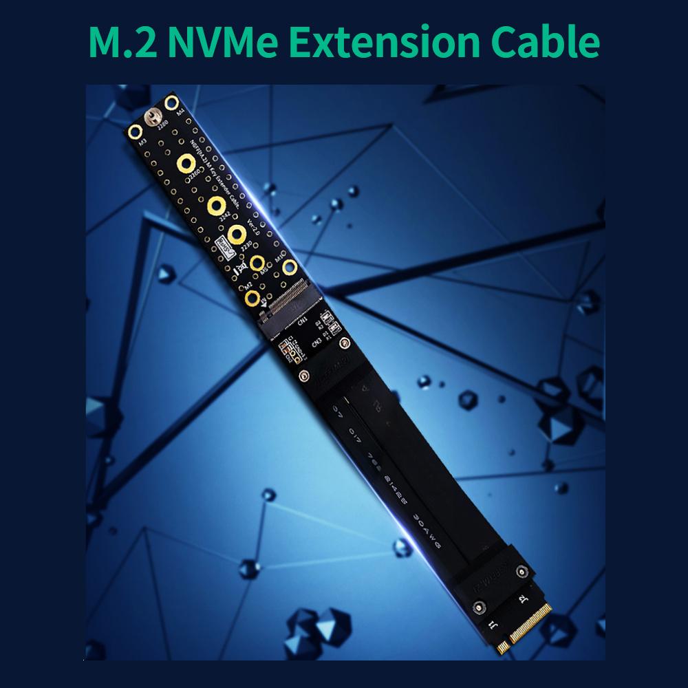 M.2 NVMe SSD Solid State Drive Extension Cable M.2 M-key High-speed SSD Extended Line Support 2230/2242/2260/2280 SSD