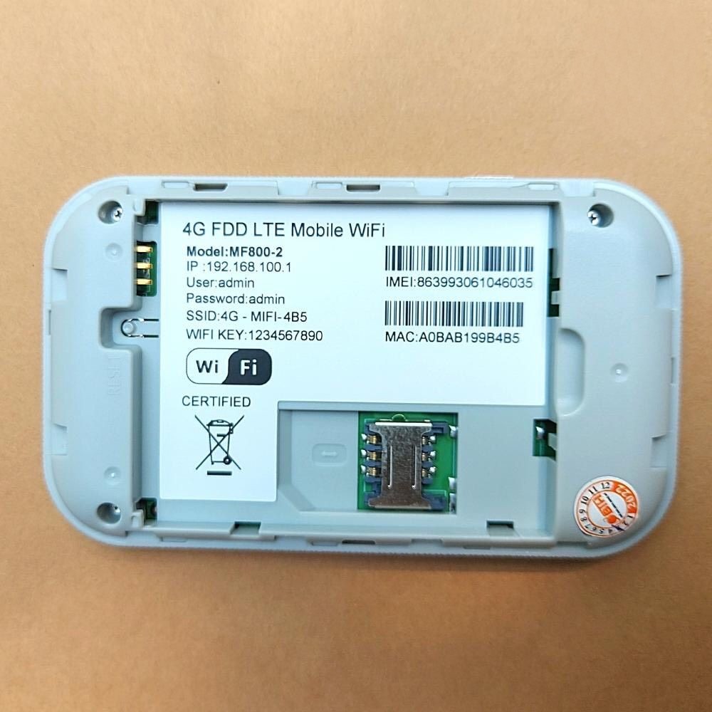 Bộ Phát WIFI  Từ Sim 4G/5G/LTE MF800 - Pin 2100mAh ( hoạt động 6-8h) - Bộ Phát WIFI Không Dây Kết Nối Tối Đa 10 Thiết Bị - Hàng Chính Hãng