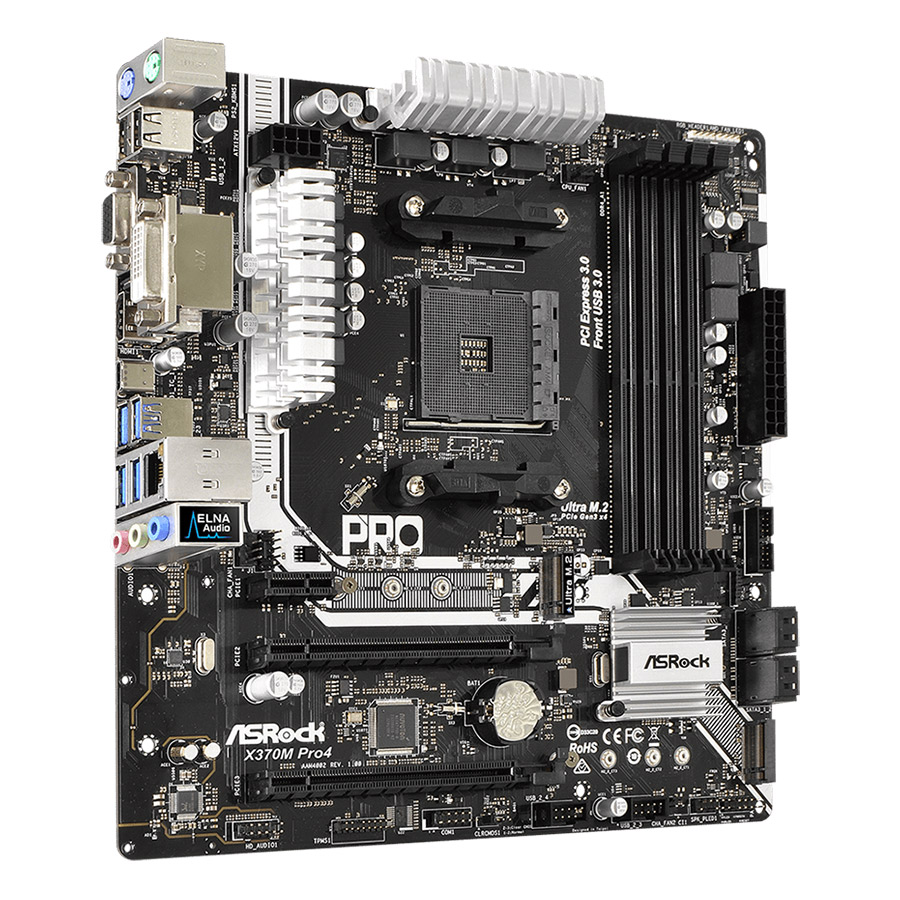 Bo Mạch Chủ Mainboard ASRock X370M Pro4 Socket AM4 - Hàng Chính Hãng