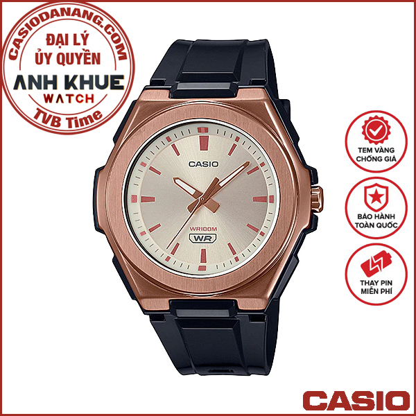 Đồng hồ nữ dây nhựa Casio Standard chính hãng Anh Khuê LWA-300HRG-5EVDF (42mm)