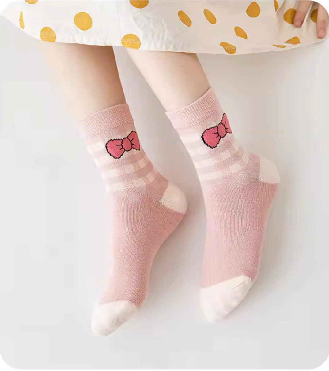 SET 5 ĐÔI TẤT VỚ 35 DỄ THƯƠNG TỪ 1-12 TUỔI DÀNH CHO BÉ GÁI